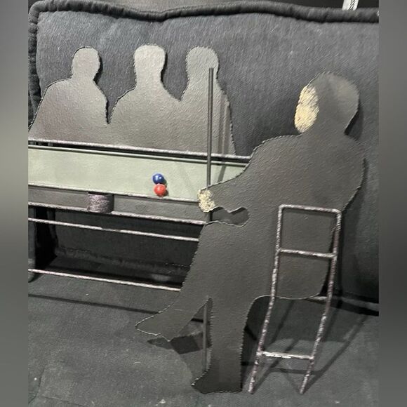 Curtis Jere Metal Sculpture - Billiards ‘The Hustler’, Signed With Cert Of Auth - Picture 4 of 8